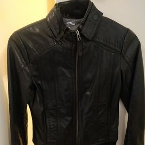 Danier black leather jacket